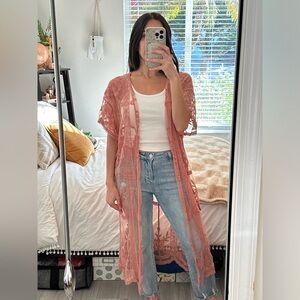 LC Lauren Conrad boho lace kimono